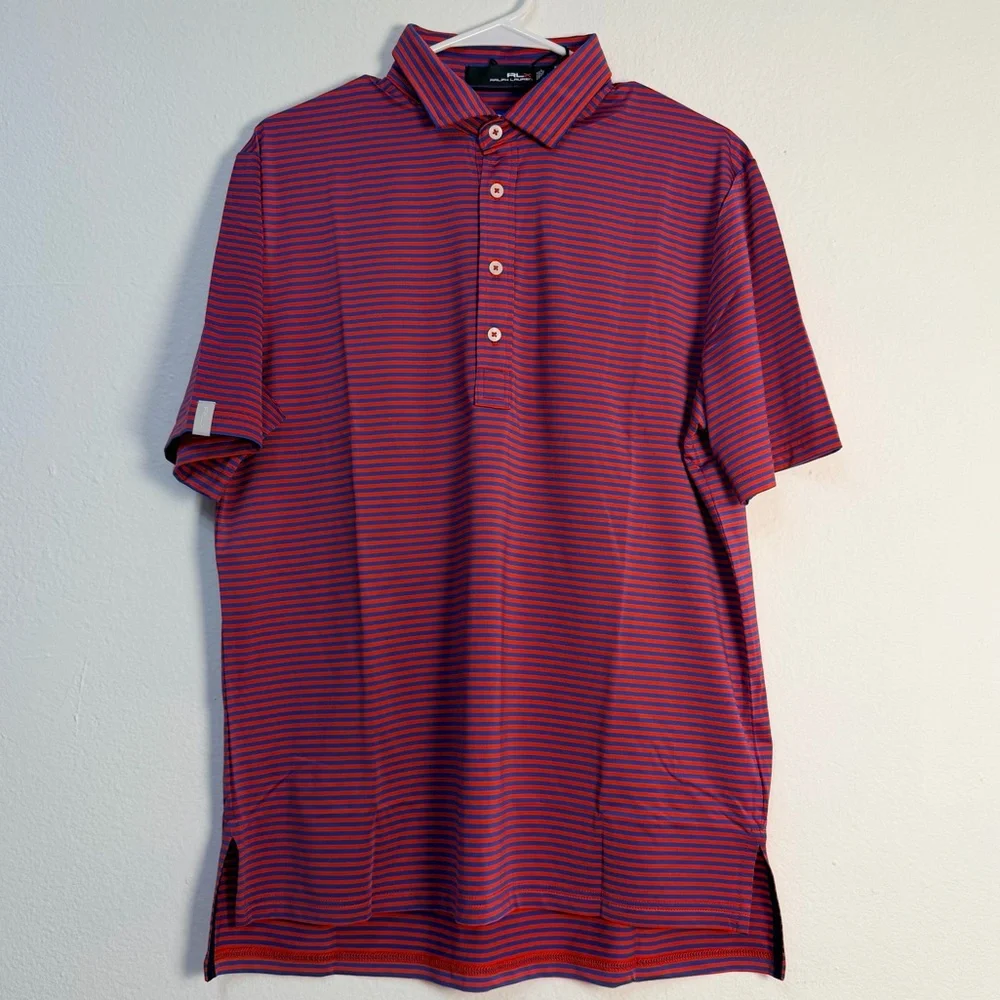 RLX Ralph Lauren Men's Polo Shirt -Stripes golf dry‎ fit athletic sport
